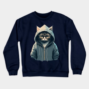 Hoodie Cat Crewneck Sweatshirt